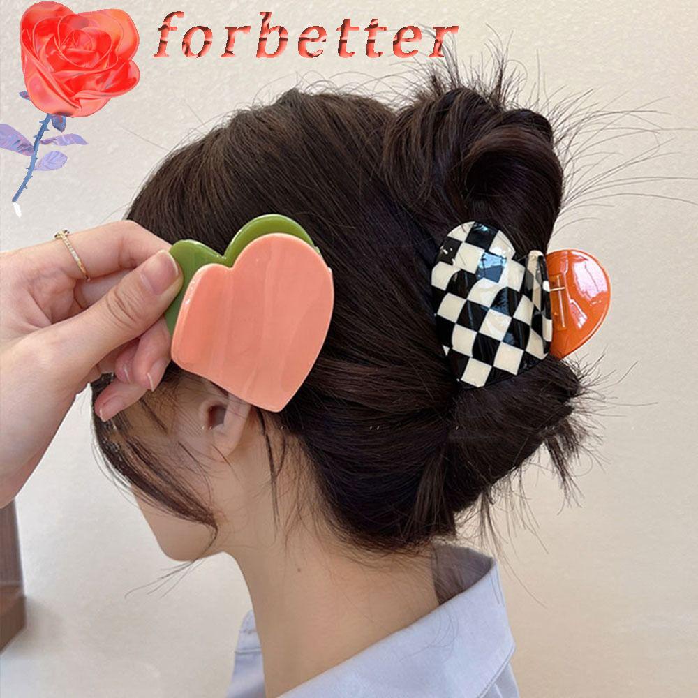 Giá Đỡ Kẹp Tóc Đuôi Ngựa Hình Trái Tim Hình Học Dành Cho Bạn Nữ