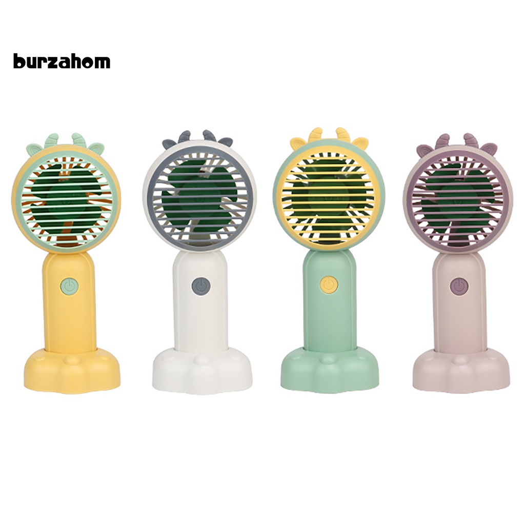 Quạt Làm Mát Mini Cầm Tay Hình Gia Súc Hoạt Hình Dễ Thương Có Thể Sạc Lại