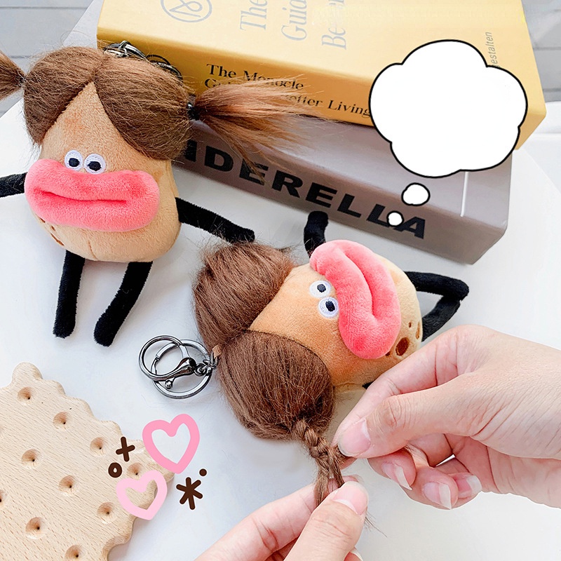 Móc Khóa Nhồi Bông Hình Khoai Tây Chiên Dễ Thương