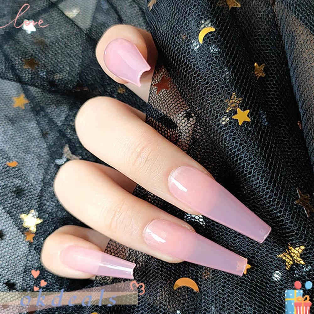 Bộ 20 Móng Tay Giả Ballerina Dài Tiện Lợi