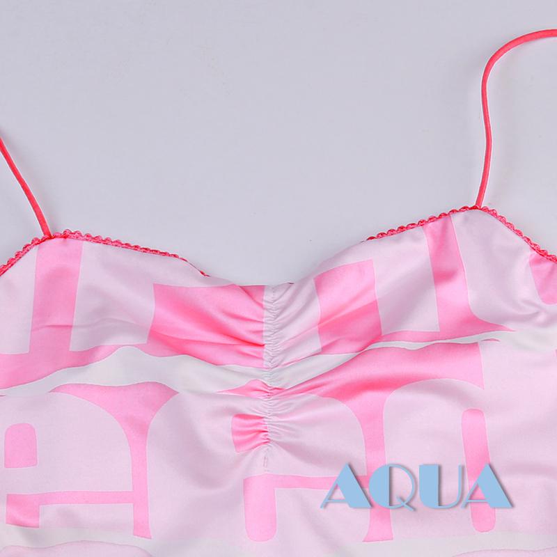 Đầm không tay dáng ôm Hoạ Tiết Chữ In Thiết Kế Ôm Sát Tôn Dáng