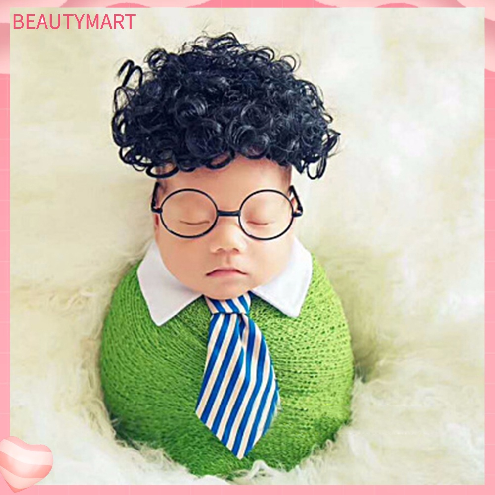 Kính Mát Tròn Gọng Kim Loại Chống Tia UV400 Dùng Làm Đạo Cụ Chụp Ảnh Cho Bé Sơ Sinh