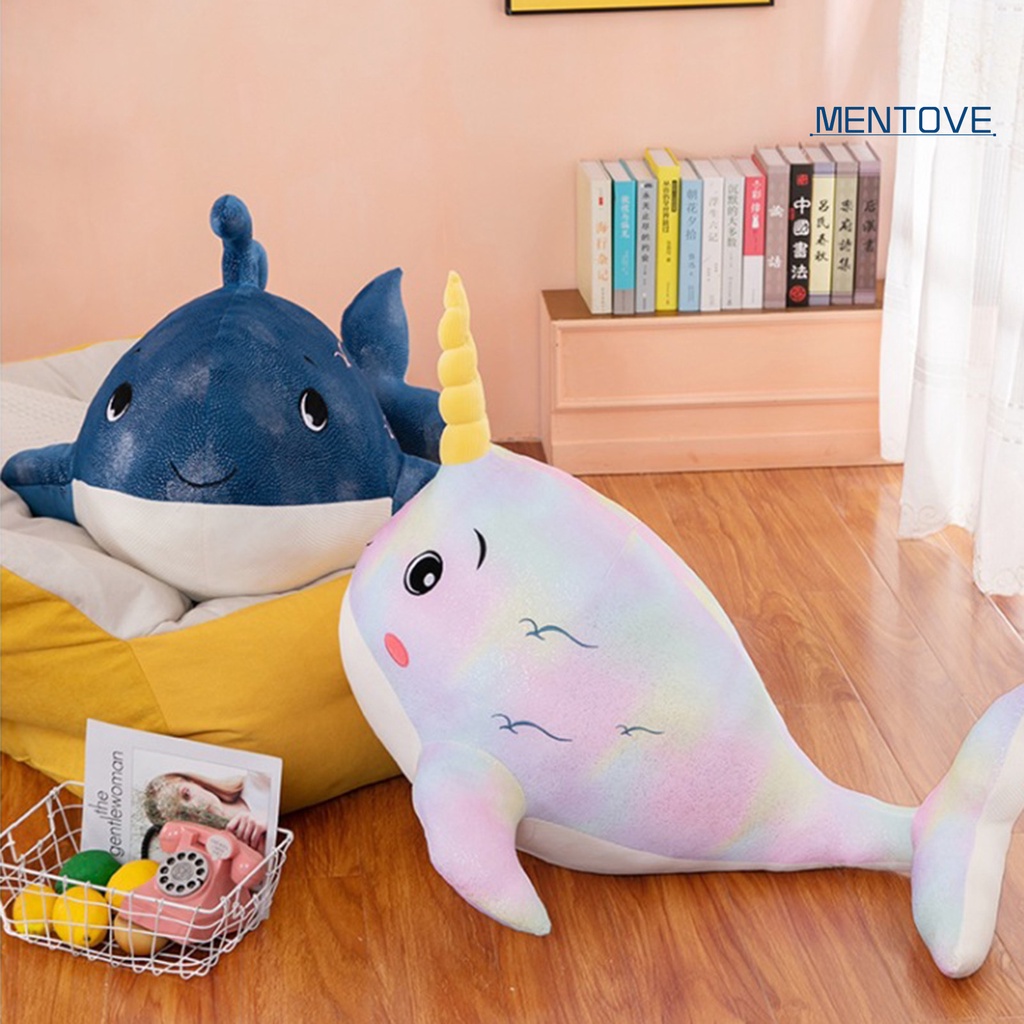Đồ chơi nhồi bông Hình Cá Voi Bằng Cotton PP Mềm Mại Kích Thước 30 / 50cm Trang Trí Phòng Ngủ