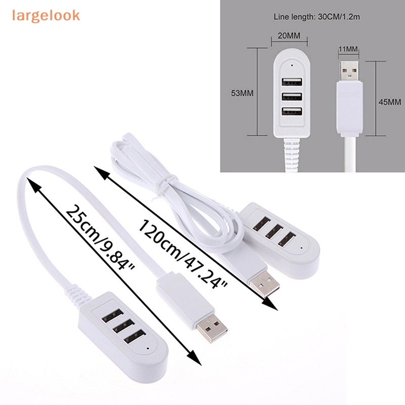 Bộ Chia 3 Cổng Sạc USB 3A Đa Năng Tiện Dụng