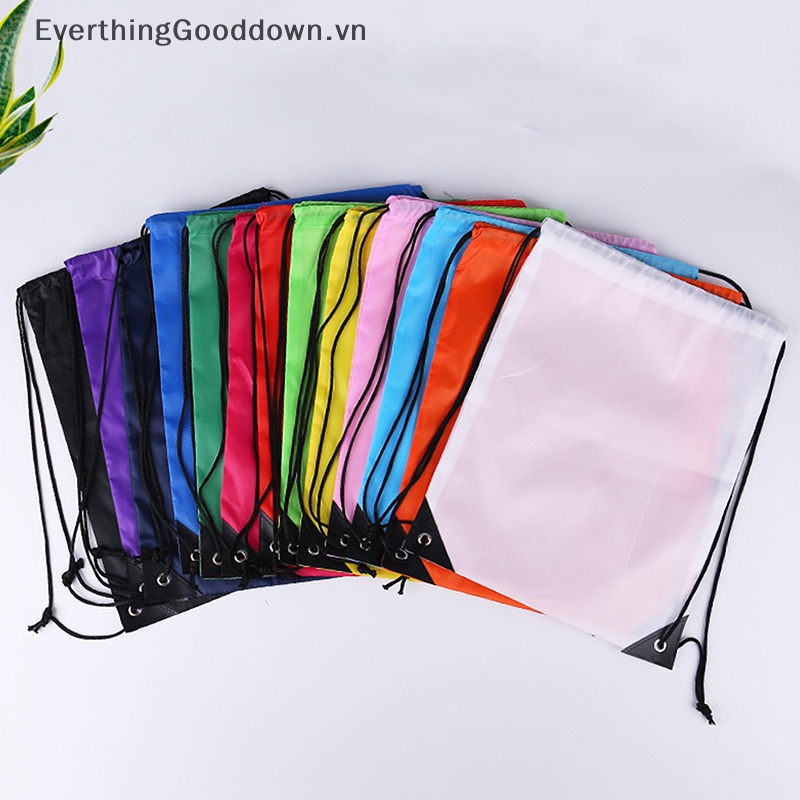 Everthinggooddown Ba Lô Thể Thao Dây Rút Chống Thấm Nước Có Thể Gấp Lại Cho Nam Nữ Đi Bơi / Tập Gym / Cắm