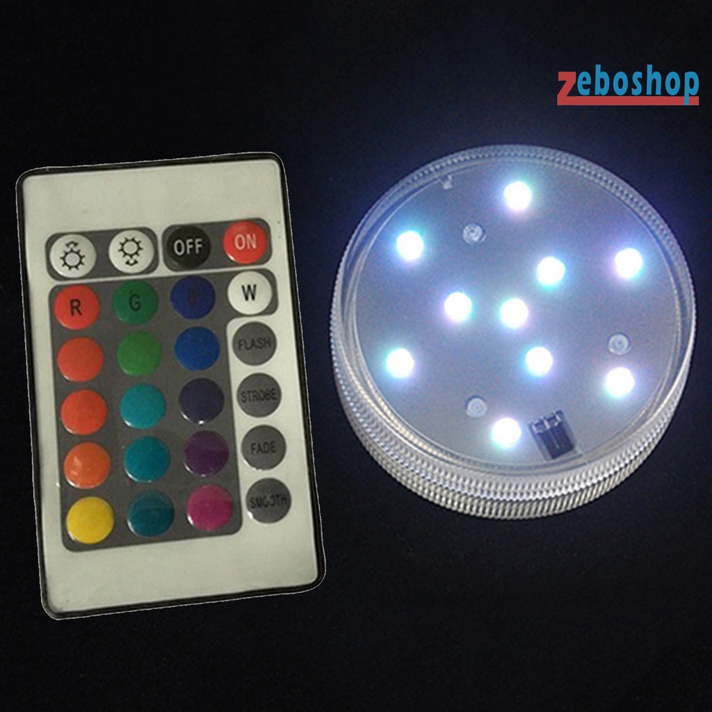 Đèn LED 10 Bóng Chống Thấm Nước Có Điều Khiển Từ Xa Cho Bình Hoa / Bể Cá /