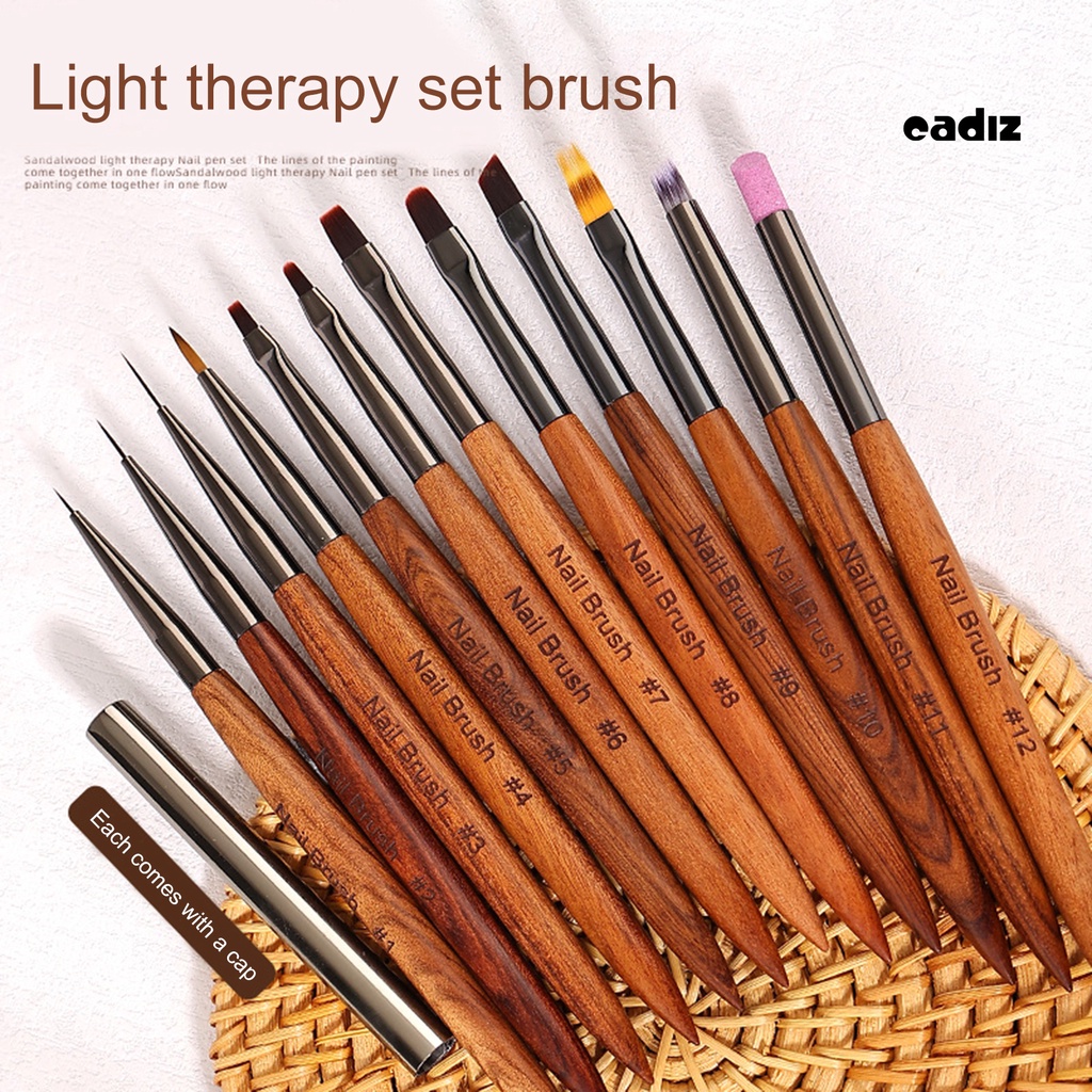 Cọ Vẽ Móng Tay Lông Mềm Không Đánh Dấu DIY Kèm Vỏ Đựng