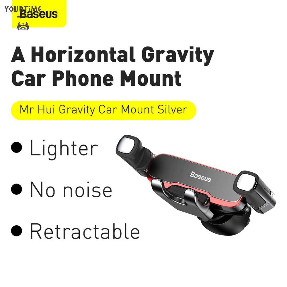 Giá Đỡ Điện Thoại Trên Ô Tô Hiệu Baseus Bằng Kim Loại Kích Thước 4.7-6.5 Inch