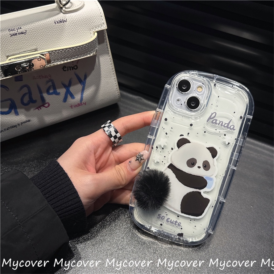 Ốp Điện Thoại Silicon Mềm Trong Suốt Hình Thỏ / Gấu Trúc 3D Cho iPhone 11 12 13 14 Pro Max X Xr Xs 8 7 6 Plus SE 2020