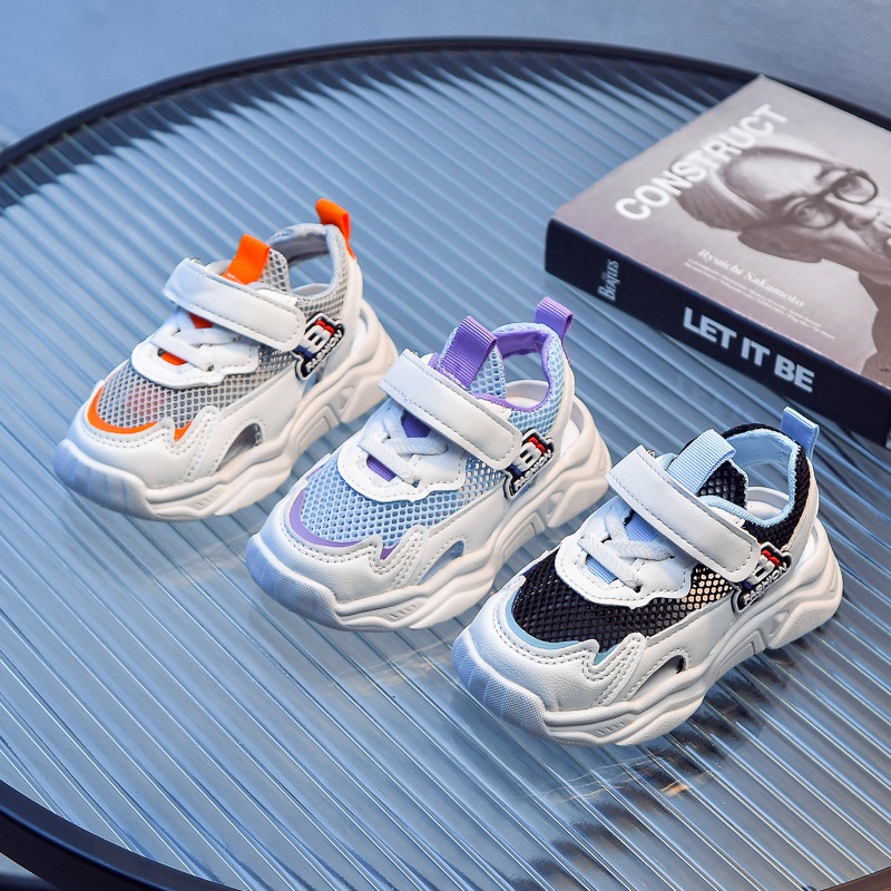 Giày Sandal Thể Thao Phối Lưới Rỗng Thời Trang Mùa Hè 2023 Cho Bé