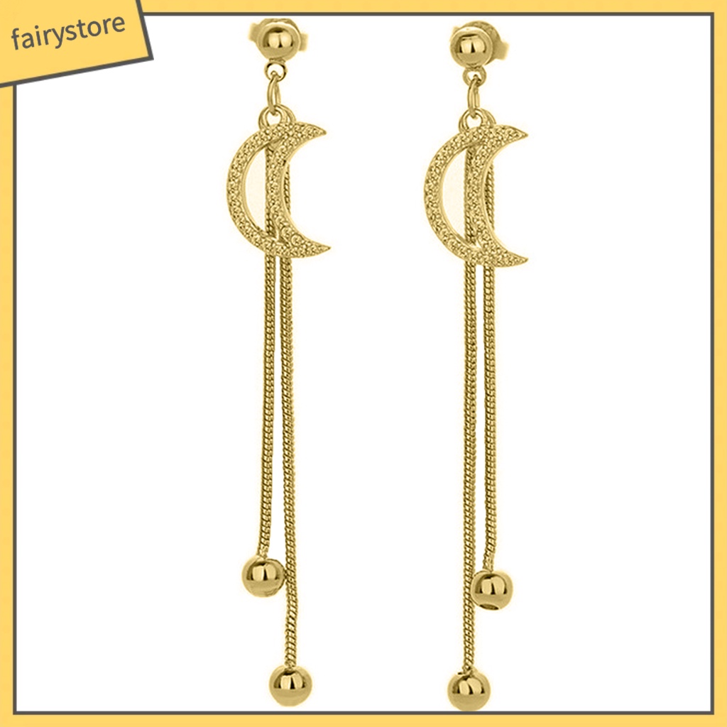 1 Đôi Bông Tai Tua Rua Mạ Điện Đính Đá Lấp Lánh Chống Trầy