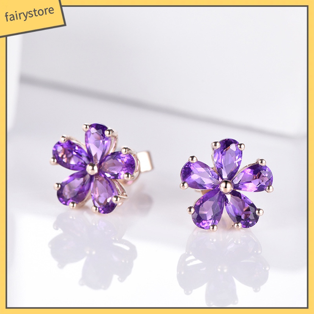 Đôi Khuyên Tai Hình Giọt Nước Đính Đá Zircon Thời Trang Cho Nữ