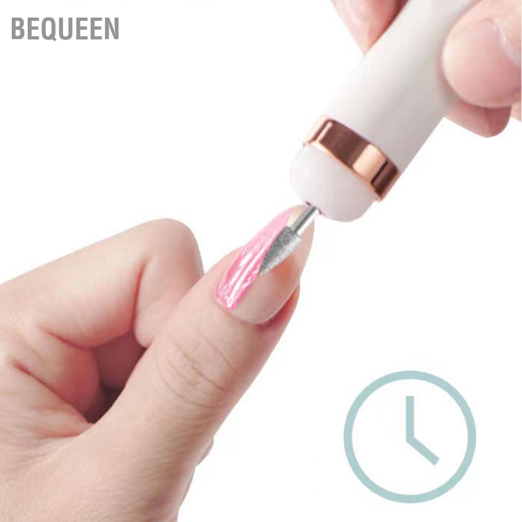 Bequeen Có hàng sẵn Máy mài móng tay điện Đèn LED chiếu sáng 4 bánh răng khoan có thể sạc lại điều chỉnh