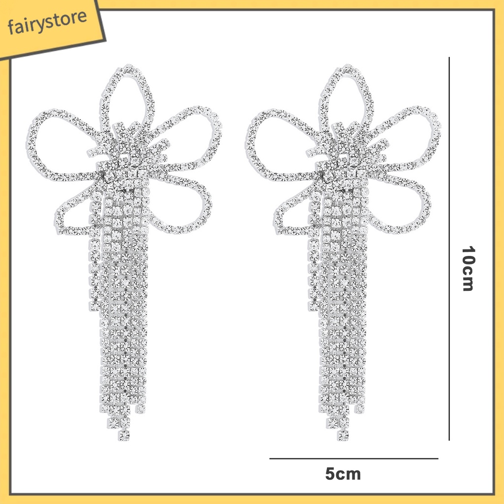 1 Đôi Bông Tai Hình Hoa Đính Đá Sang Trọng Cho Nữ