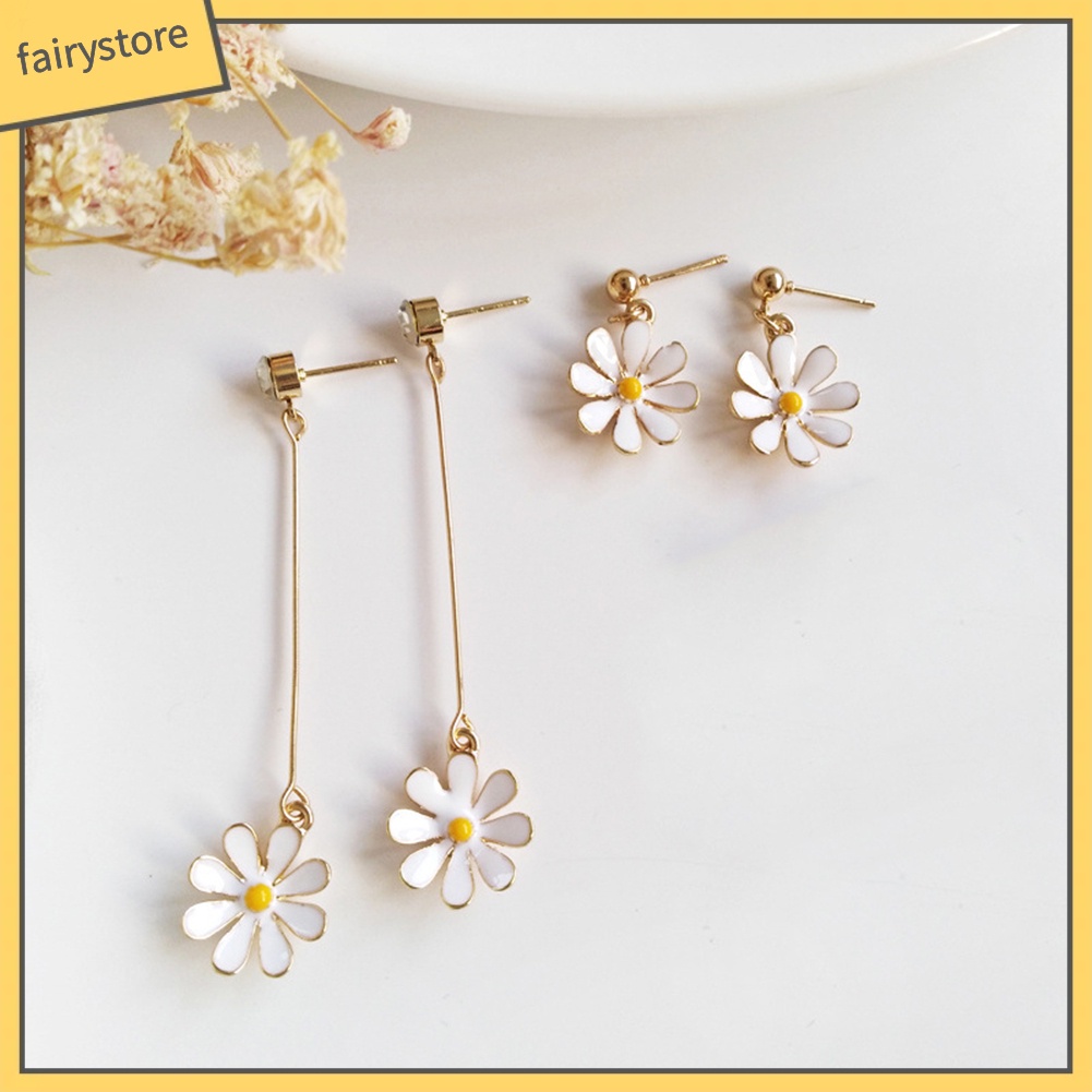 Bông Tai Hình Hoa Hướng Dương Tráng Men Ngọt Ngào Cho Nữ