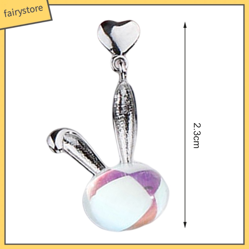 1 Bông Tai Hình Mặt Trăng / Trái Tim / Đá Mặt Trăng Bằng Đồng Trang Trí Chống Rỉ Sét [FRO] [FRO] 1 Chiếc Bông Tai Đinh Tán / Trái Tim / Tai