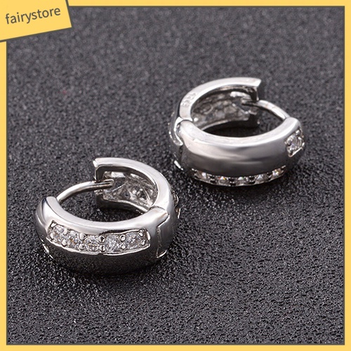 Bông Tai Mạ Bạc Đính Đá Zircon Thời Trang Cho Nữ