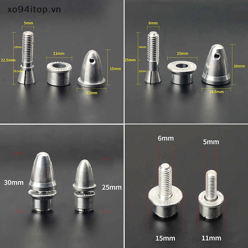 Xoitop Giá Đỡ Chuyển Đổi Cánh Quạt 3 3.17 5 6MM Bằng Nhôm Màu Bạc Sáng Tạo Và Thay Thế Cho Động Cơ Không Chổi Than