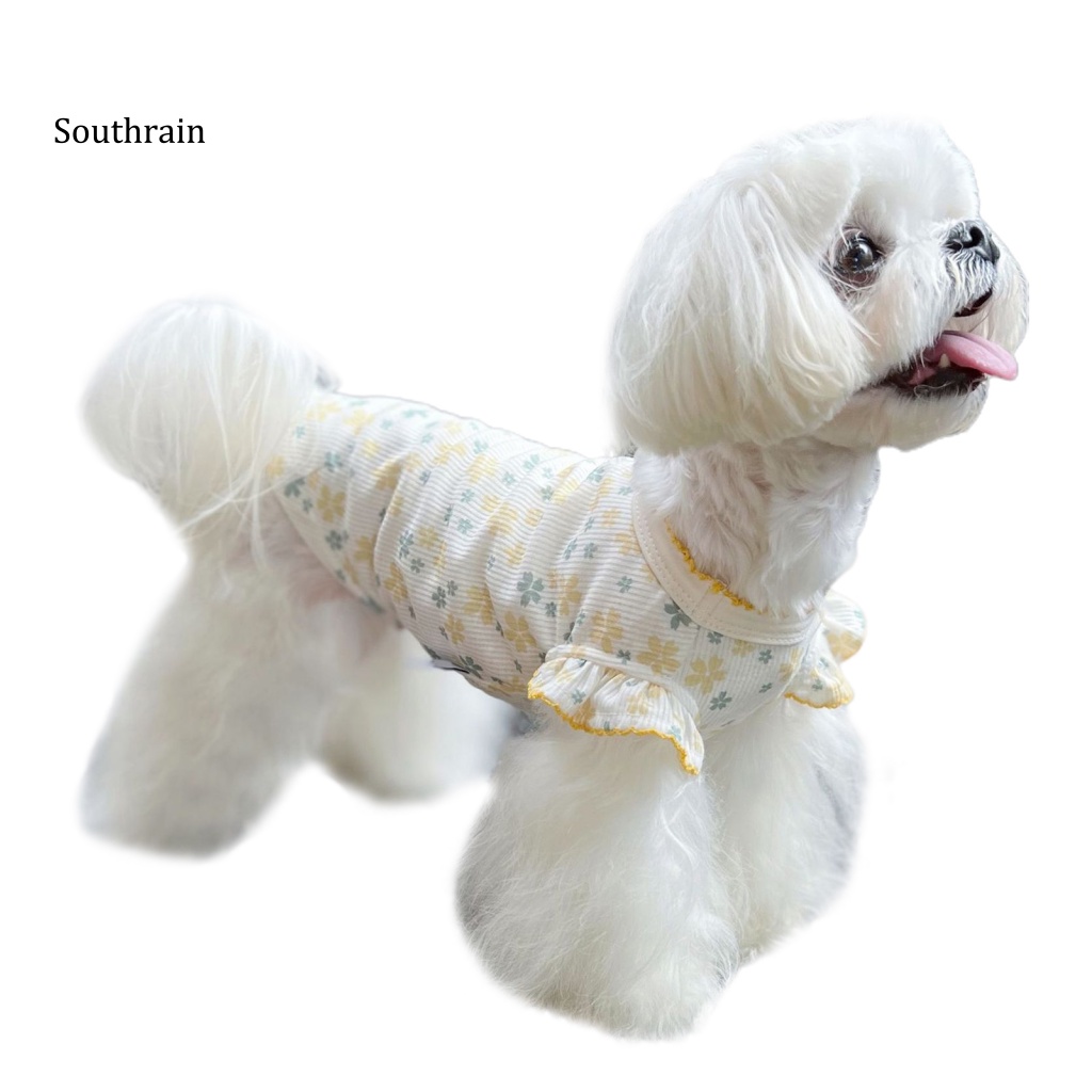 Áo Sát Nách In Họa Tiết Hoa / Trái Cây Tinh Tế Thời Trang Mùa Hè Cho Cún Cưng