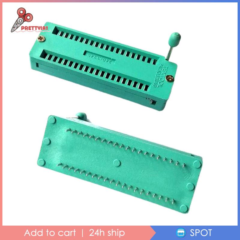Set 2 Ổ Cắm 40 Chấu Thử Điện IC Prettyia1 Chuyên Dụng Cho Bảng Mạch Chip