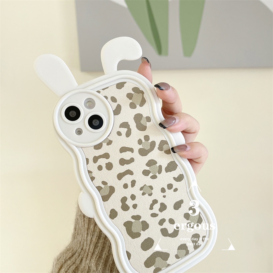 Ear CaseỐp Điện Thoại TPU Mềm Họa Tiết Da Báo Sành Điệu Cho IPhone 14 13 12 11 Pro Max X XR Xs Max