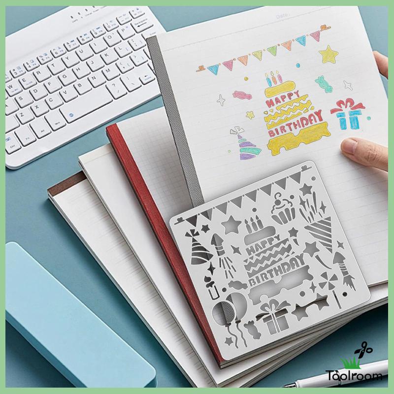 Khuôn Vẽ Graffiti Có Thể Tái Sử Dụng Dùng Trang Trí Sổ Tay / Thiệp