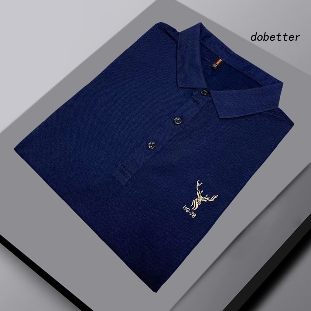 Áo Thun Tay Ngắn Cổ Bẻ Cài Nút Mềm Mại Co Giãn Thời Trang Đường Phố Mùa Hè Cho Nam