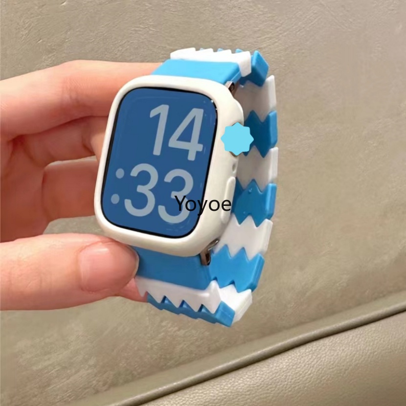 Dây Đeo Đồng Hồ Bằng Silicone Co Giãn 44mm 45mm 49mm 41mm 40mm 38mm 42mm Cho iwatch Ultra Series 7 Se 3 4 5 6 8