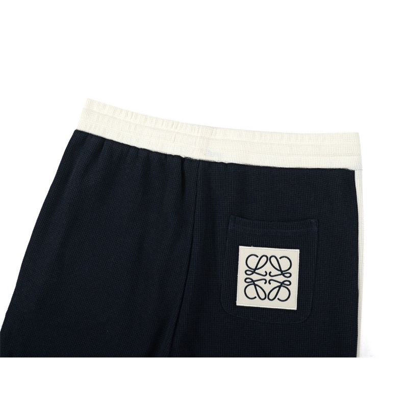 L-o &amp; - Quần Short Thêu Logo Waffle 23ss Thời Trang Đường Phố Mới Nhất