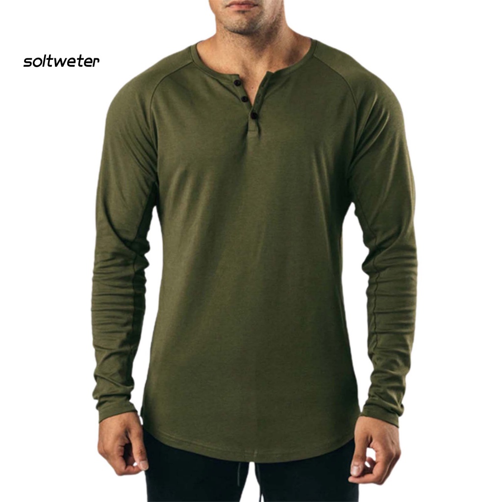 Áo Sơ Mi Tay Dài Dáng Rộng Màu Trơn Cài Khuy Thời Trang Mùa Thu Cho Nam