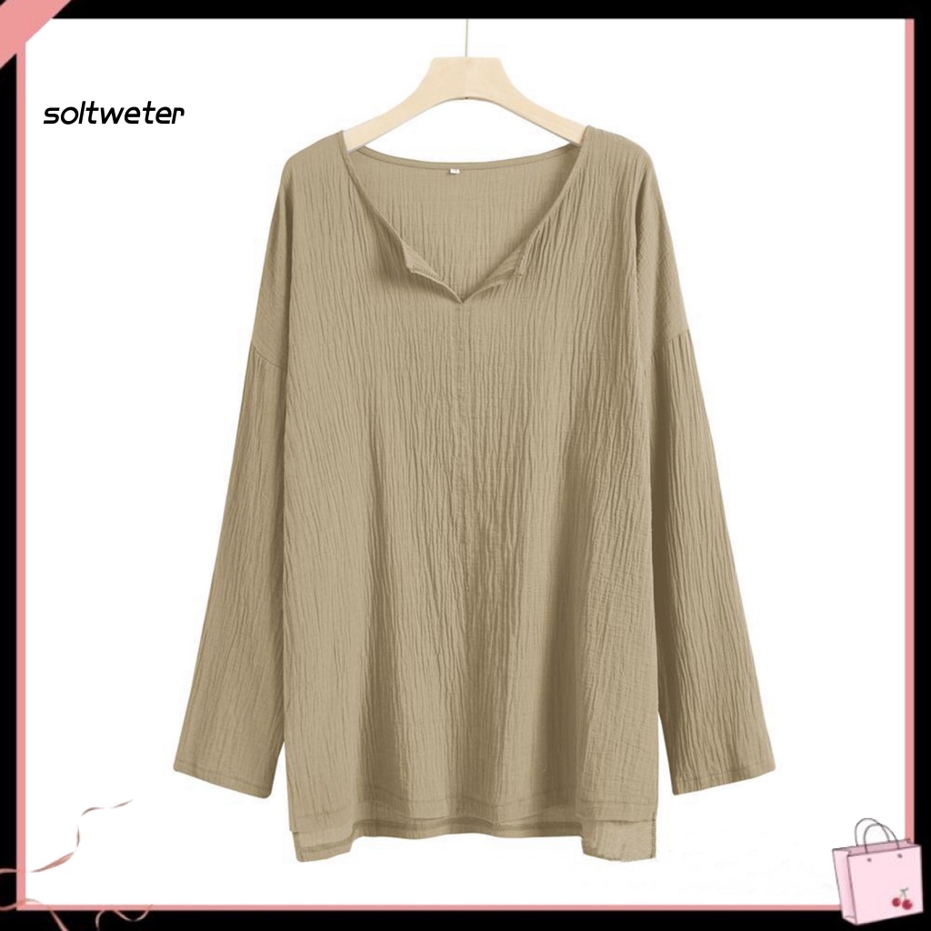 Áo Thun Mỏng Nhẹ Cổ Chữ V Tay Dài Màu Sắc Đơn Giản Thời Trang Cho Nam