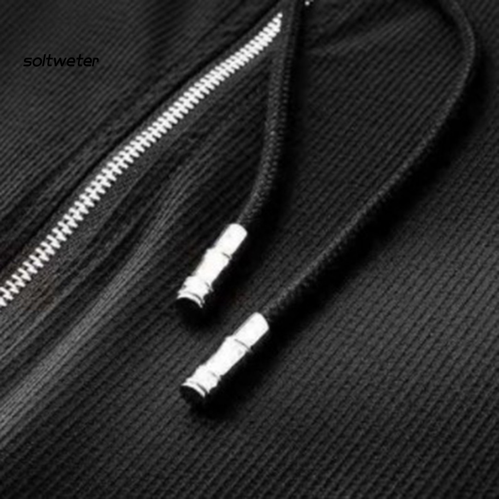 Bộ Trang Phục 2 Mảnh Gồm Áo Hoodie Màu Sắc Đơn Giản Và Quần Dài Lưng Thun Co Giãn Thoáng Khí Cho Nam