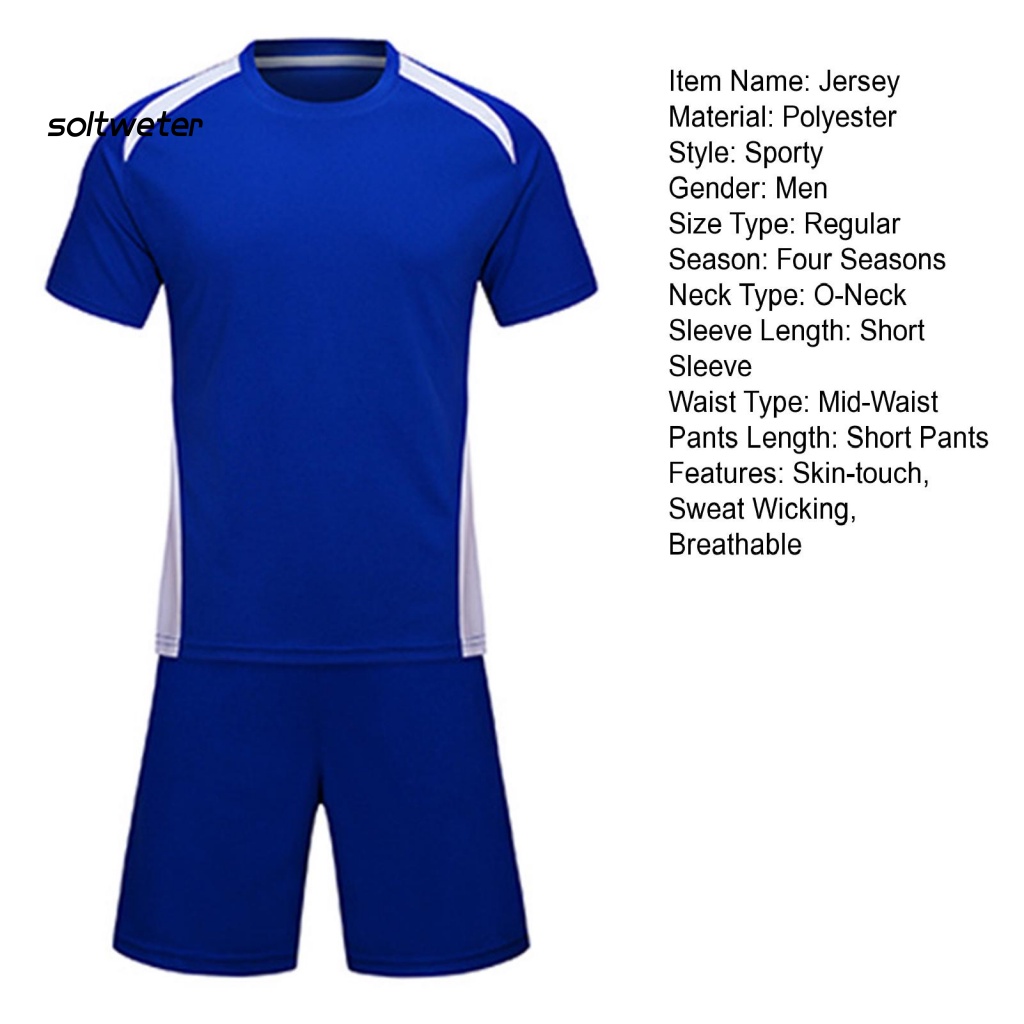 1 Bộ Áo Thun + Quần Short Thể Thao Màu Sắc Tương Phản Thấm Hút Mồ Hôi Thời Trang Cho Nam Và Nữ