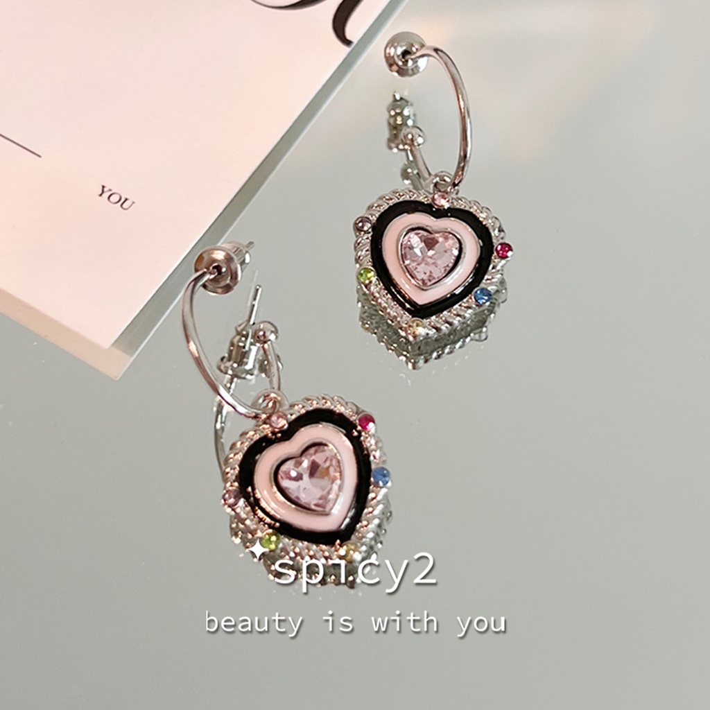 Khuyên Tai Kim Loại Hình Trái Tim Phong Cách Mới