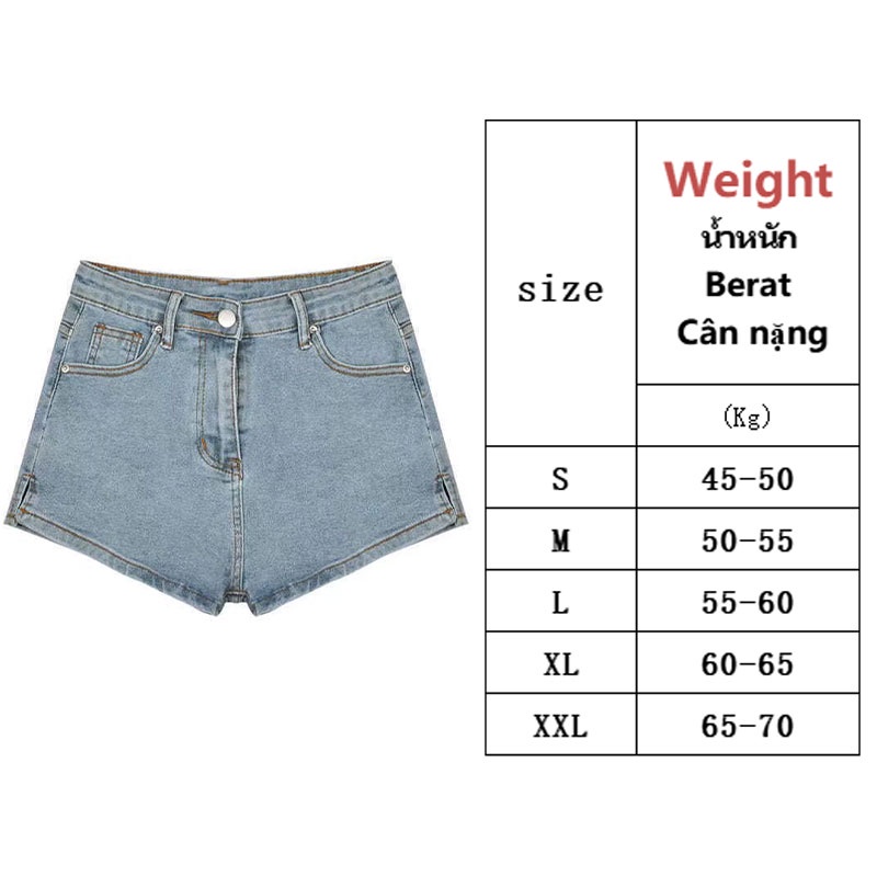 Quần Short denim Dáng Chữ a Lưng Cao Xẻ Tà Phong Cách Mới Cho Nữ