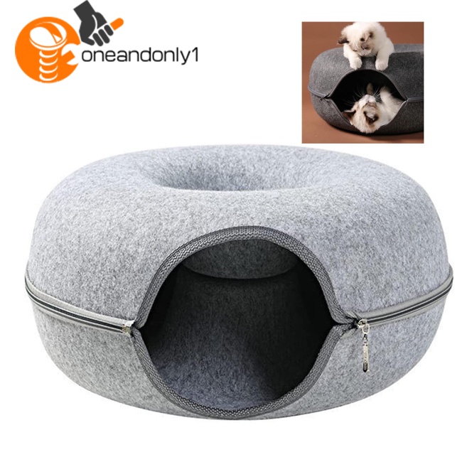Đường Hầm Hình Tròn / Bánh Donut Có Thể Tháo Rời Tiện Dụng Tương Tác Với Mèo Cưng