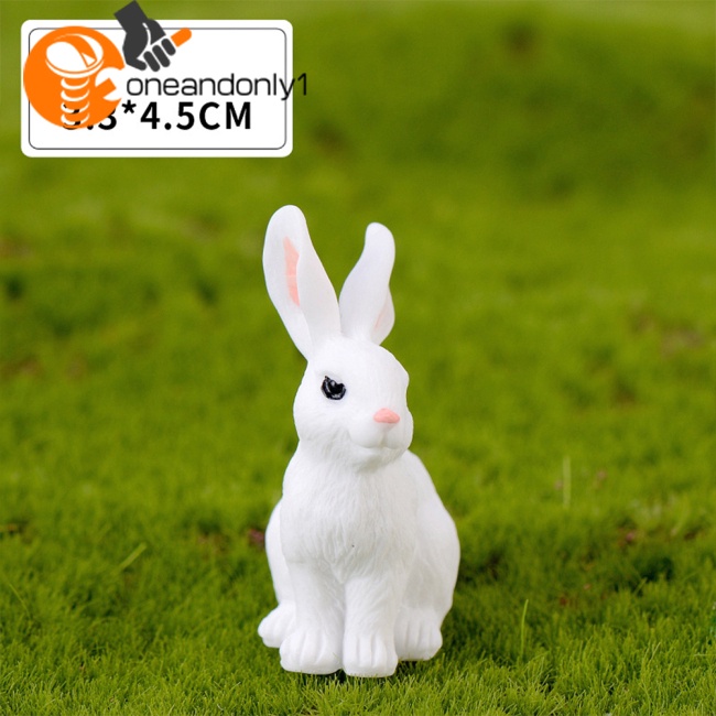 Đồ trang trí Thỏ Mini Bằng Nhựa Resin Dễ Thương Trang Trí Tiểu Cảnh