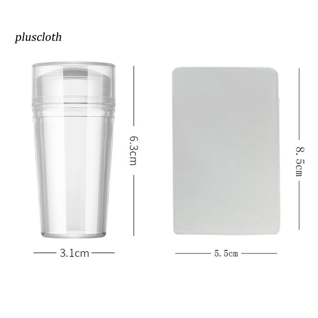 1 Bộ Dụng Cụ In Hình Móng Tay Bằng Silicone Trong Suốt Chuyên Nghiệp