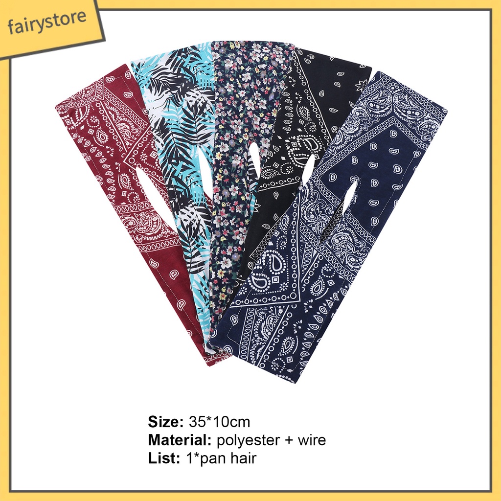 Dây Buộc Tóc Xoắn Bằng Polyester In Họa Tiết Phong Cách Cổ Điển Có Thể Tái Sử Dụng Cho Nữ