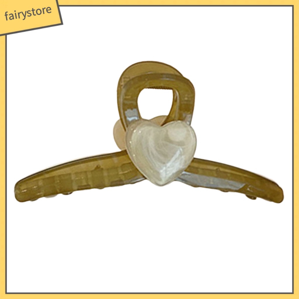 Kẹp Tóc Càng Cua Chống Trượt Hình Trái Tim Kích Thước Lớn Ổn Định Cho Nữ