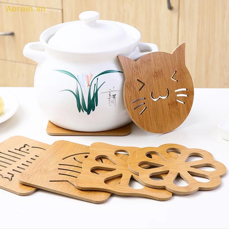1 Miếng Lót Nồi Bằng Tre Dày Dặn Cách Nhiệt Chống Trượt