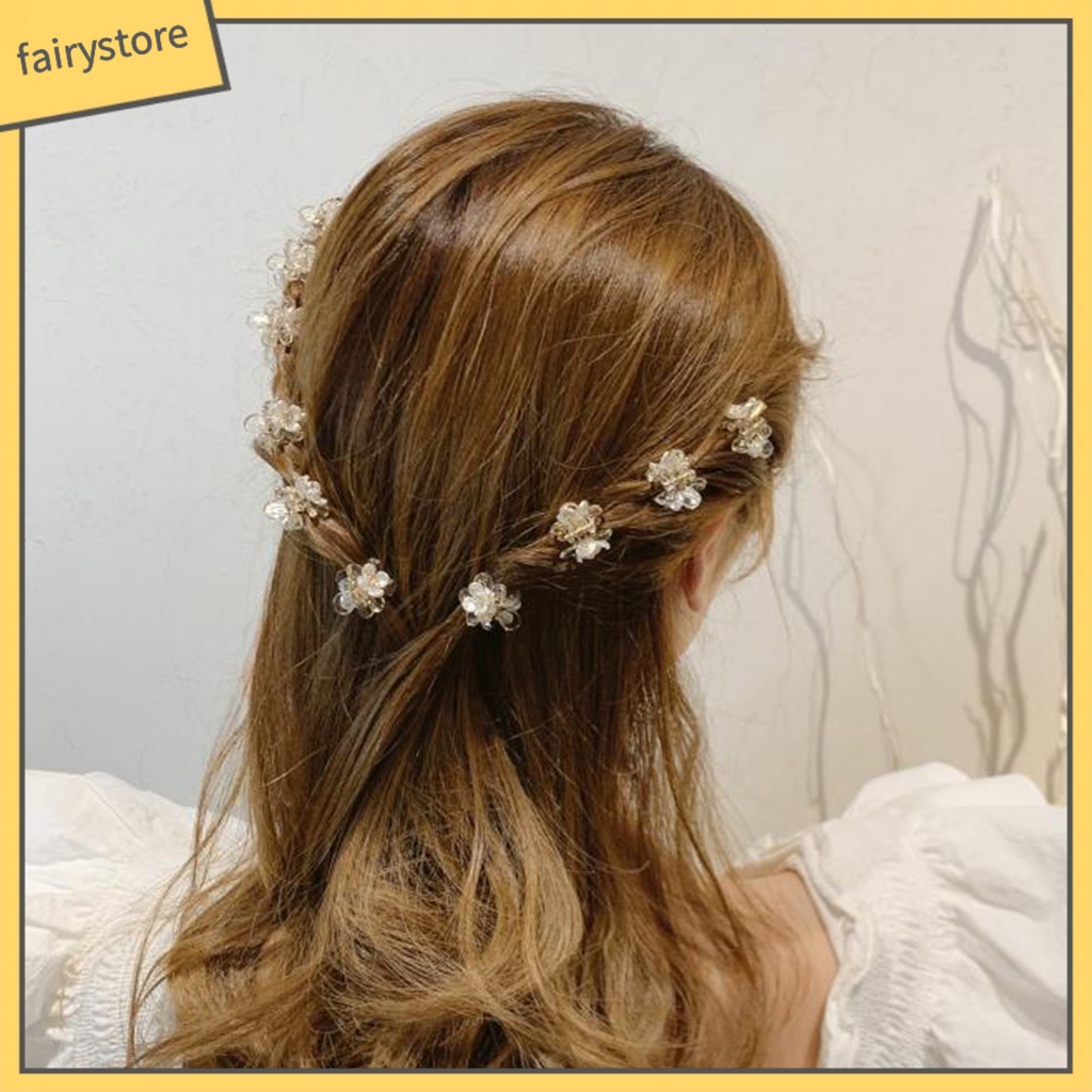 Kẹp Tóc Nhựa Trong Suốt Hình Bông Hoa Ngọt Ngào Cho Bé Gái