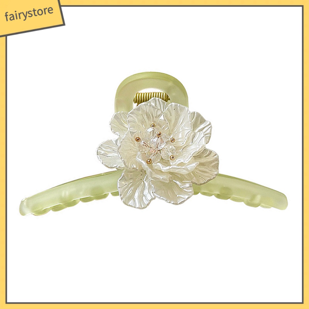 [FRO] Kẹp Tóc Càng Cua Đính Hoa Sang Trọng Thanh Lịch Chất Lượng Cao Viền Mịn Màng Phong Cách Ngọt Ngào Cho Nữ