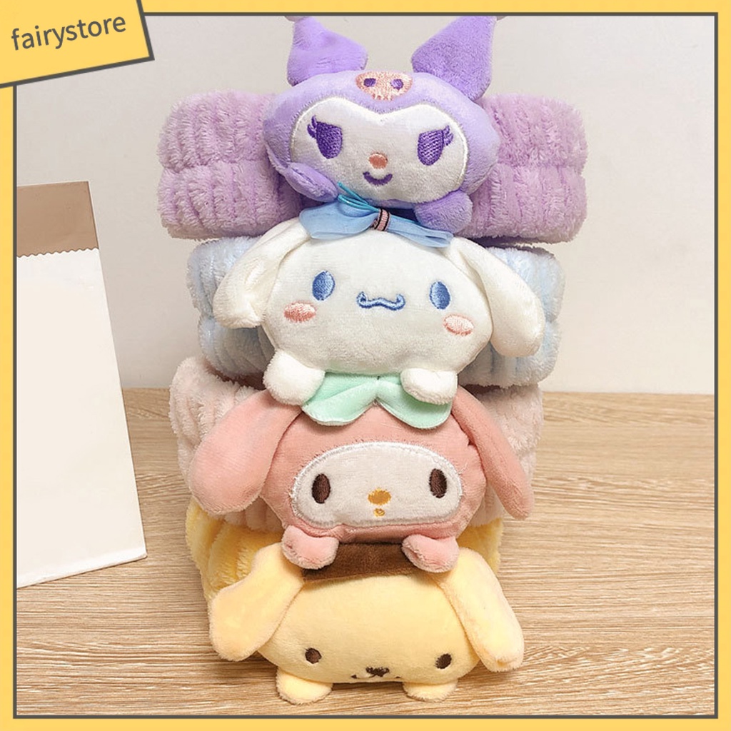 Băng Đô Nhung Mềm Mại Co Giãn In Họa Tiết Hoạt Hình Dễ Thương Dùng Rửa Mặt / Trang Điểm Cho Nữ