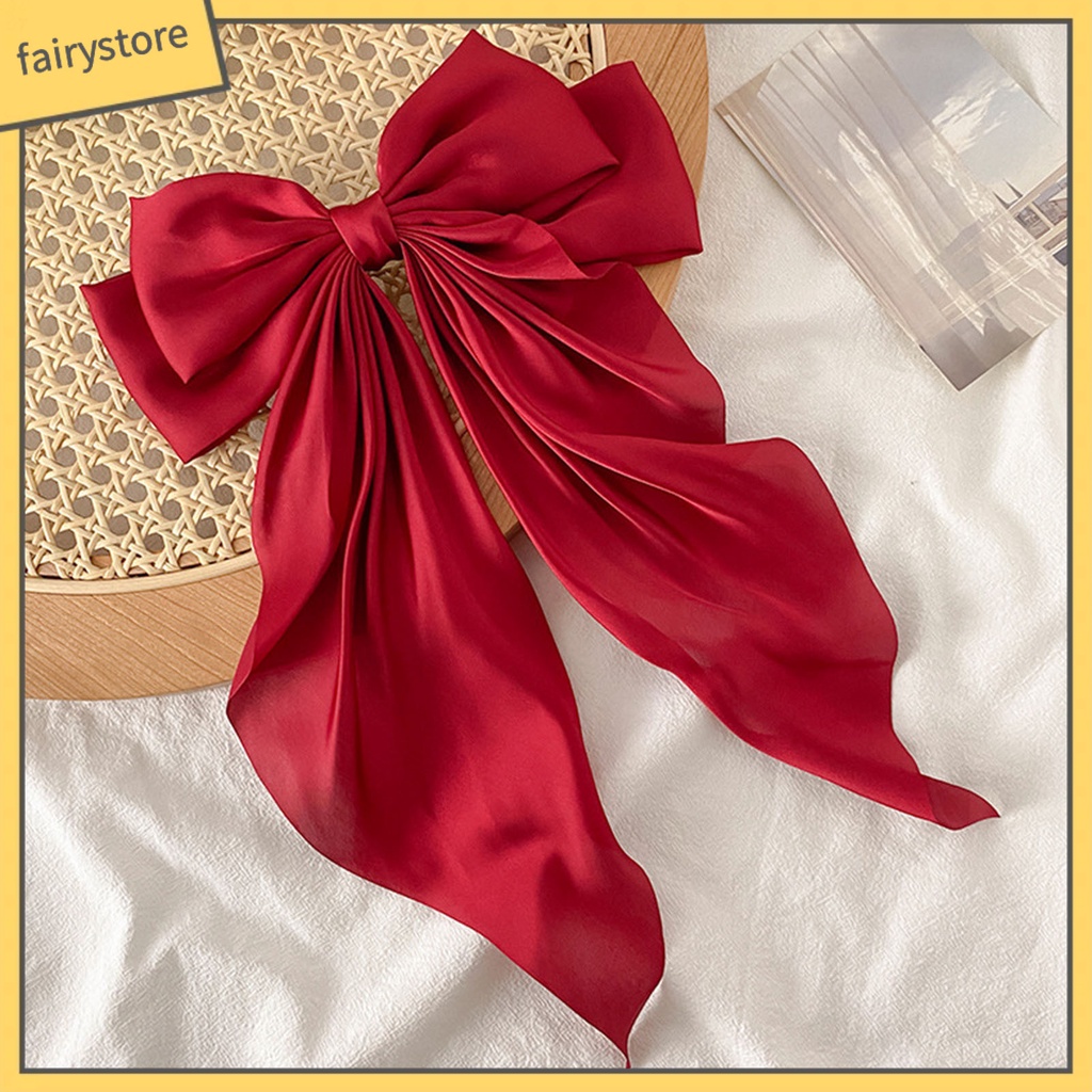 Kẹp Tóc Nơ Lớn Không Trượt Phong Cách Trung Hoa Tinh Tế