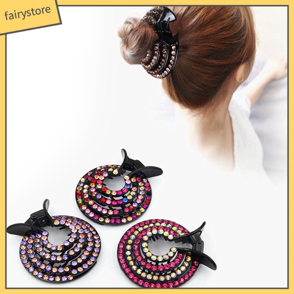 Kẹp Tóc Đính Đá Lấp Lánh Thời Trang Cho Nữ Giá Đỡ