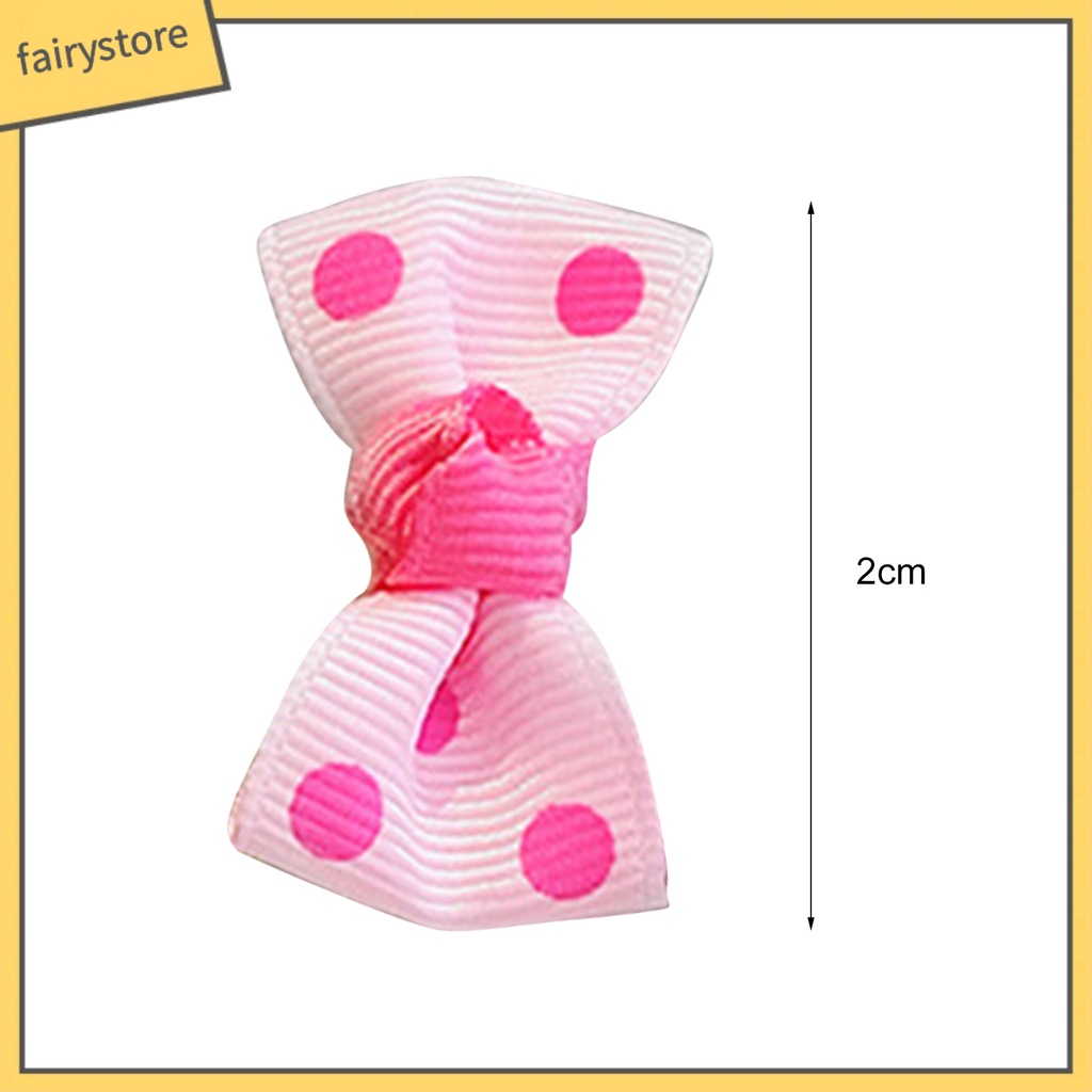 Set 10 Kẹp Tóc Nơ Co Giãn In Họa Tiết Dễ Thương