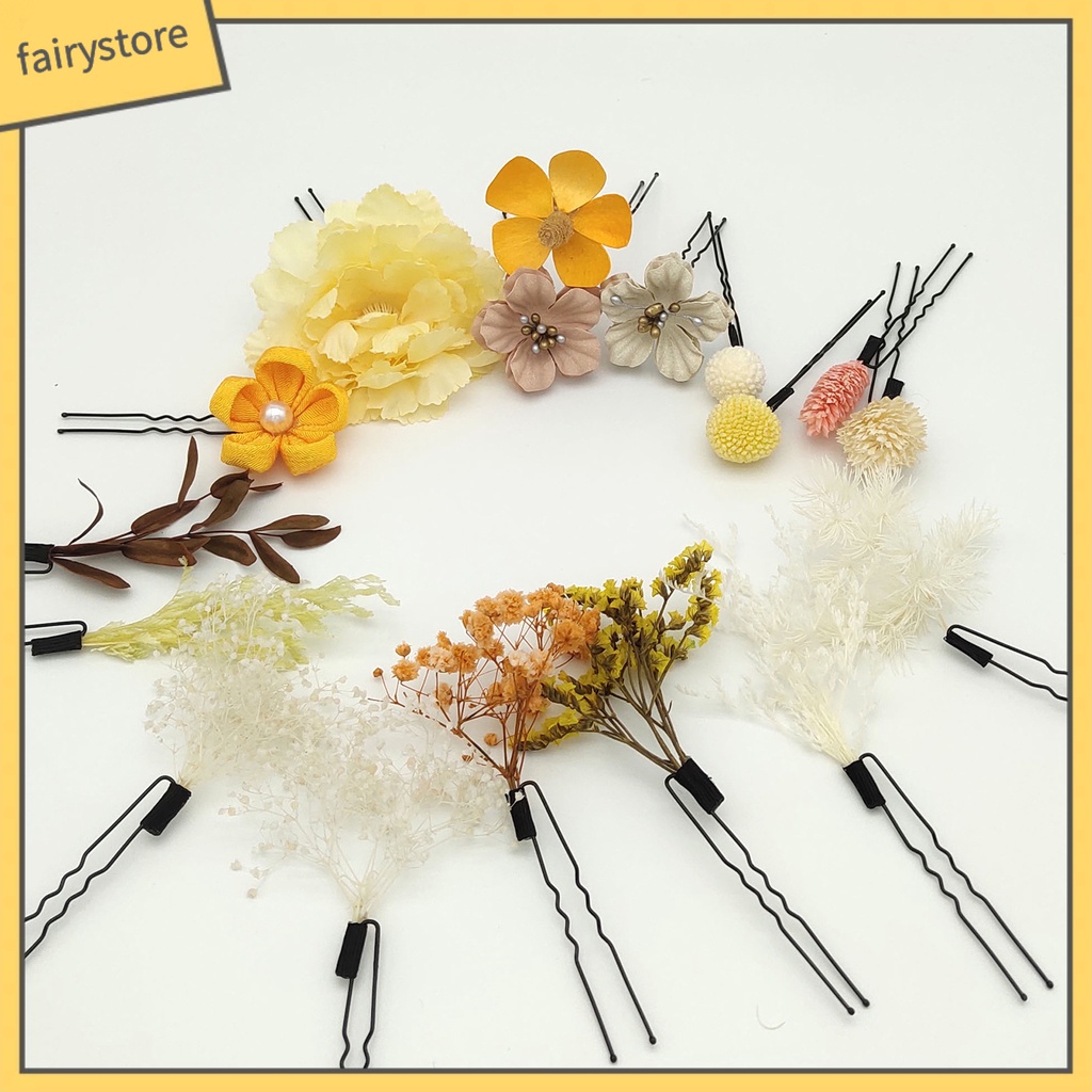 Set 17 Phụ Kiện Trang Trí Tóc Chống Rơi Trọng Lượng Nhẹ