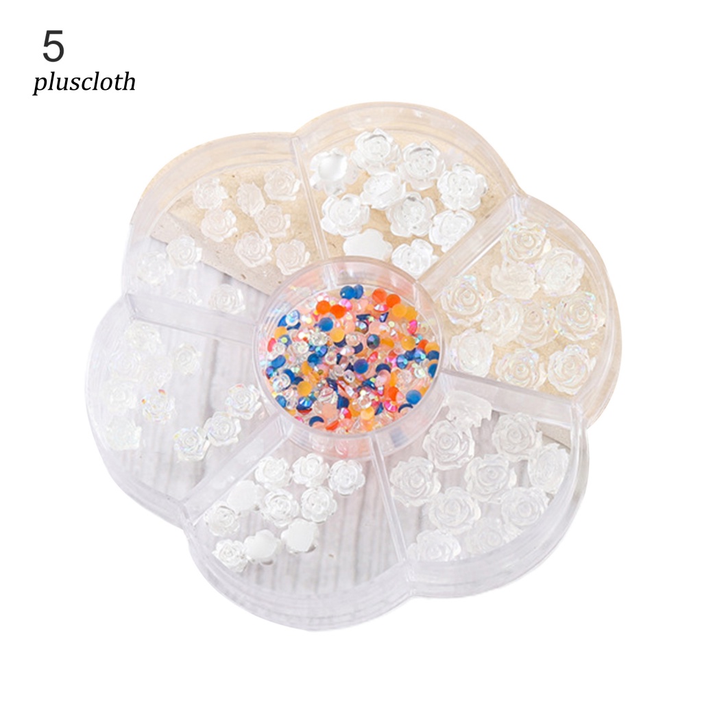 1 Hộp Phụ Kiện Trang Trí Móng Tay Hình Gấu Hoạt Hình 3D