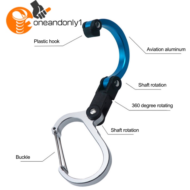 Móc Kẹp Chữ D Bằng Hợp Kim Nhôm Đa Năng Tiện Dụng Cho Hoạt Động Ngoài Trời